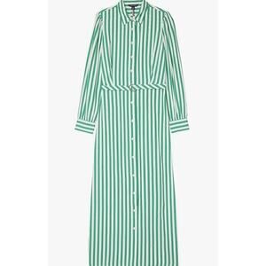 Tommy Hilfiger Women's dress M Color Green and White stripes Magnetic Closure
